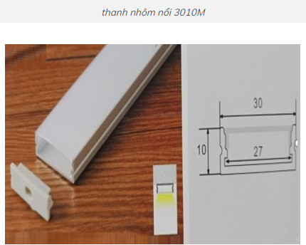 Led thanh nhôm định hình 3010 nổi